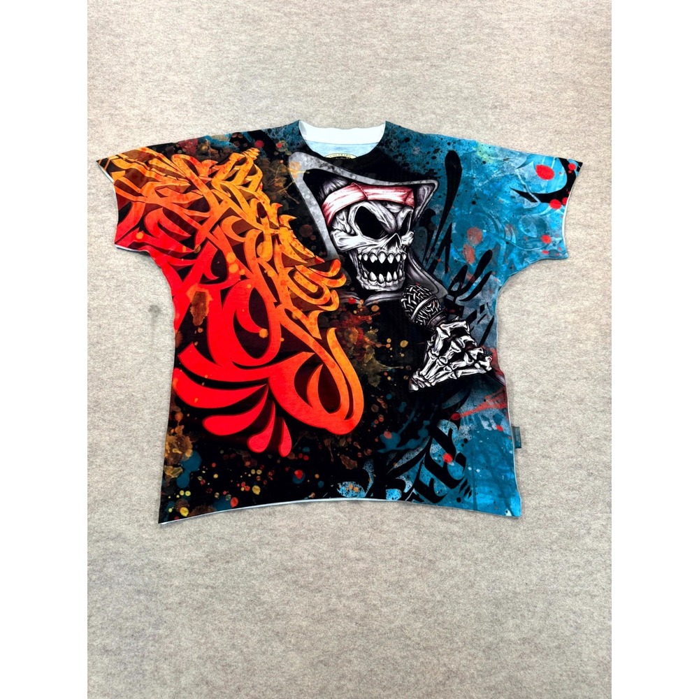Colorado Timberline Poly-Dri T-Shirt Mens Medium Multicolor Graphic Skull Print